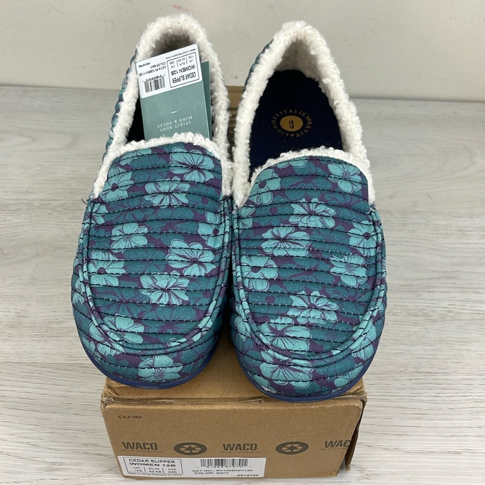 NWT Revitalign Orthotic Quilted Slippers-Women 12